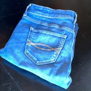 A&F light wash skinny jeans